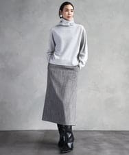 FMFAD28230 MICHEL KLEIN(ミッシェルクラン) ハイネックニット ブルー