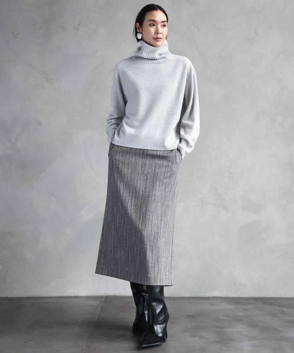 FMFAD28230 MICHEL KLEIN(ミッシェルクラン) ハイネックニット ブルー