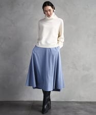 FMFAD28230 MICHEL KLEIN(ミッシェルクラン) ハイネックニット ブルー