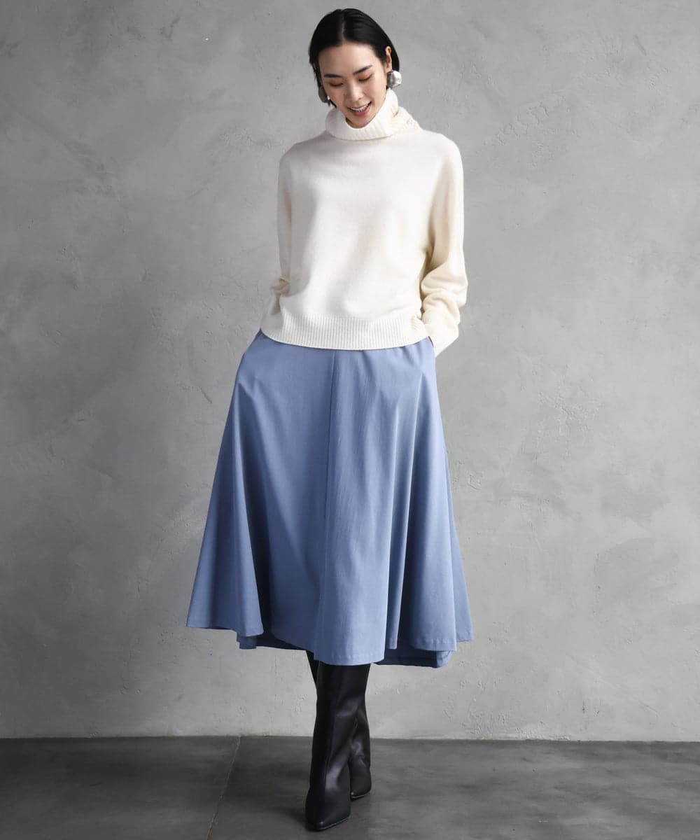 FMFAD28230 MICHEL KLEIN(ミッシェルクラン) ハイネックニット ブルー