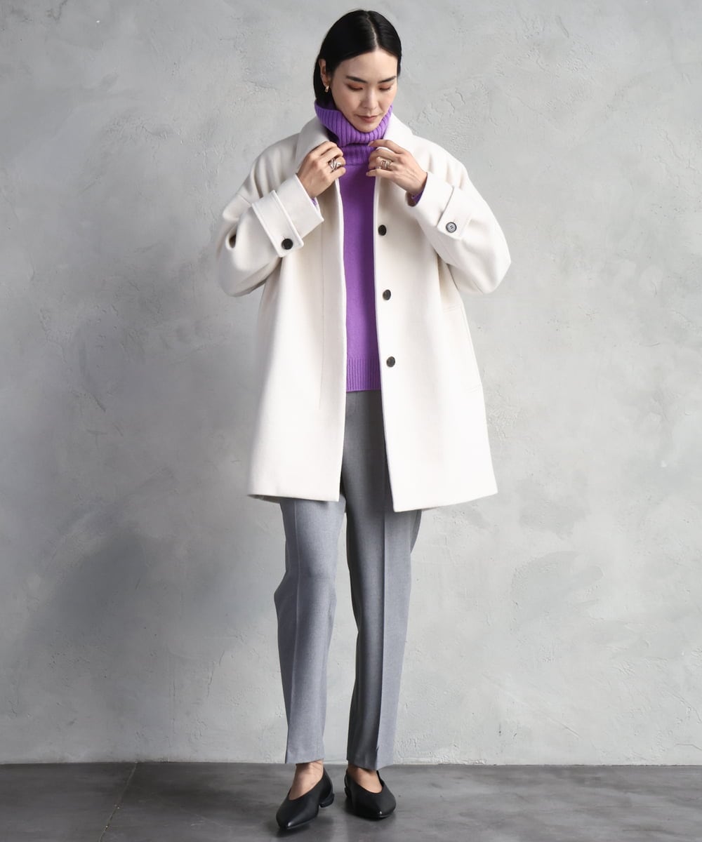 FMFAD28230 MICHEL KLEIN(ミッシェルクラン) ハイネックニット ブルー