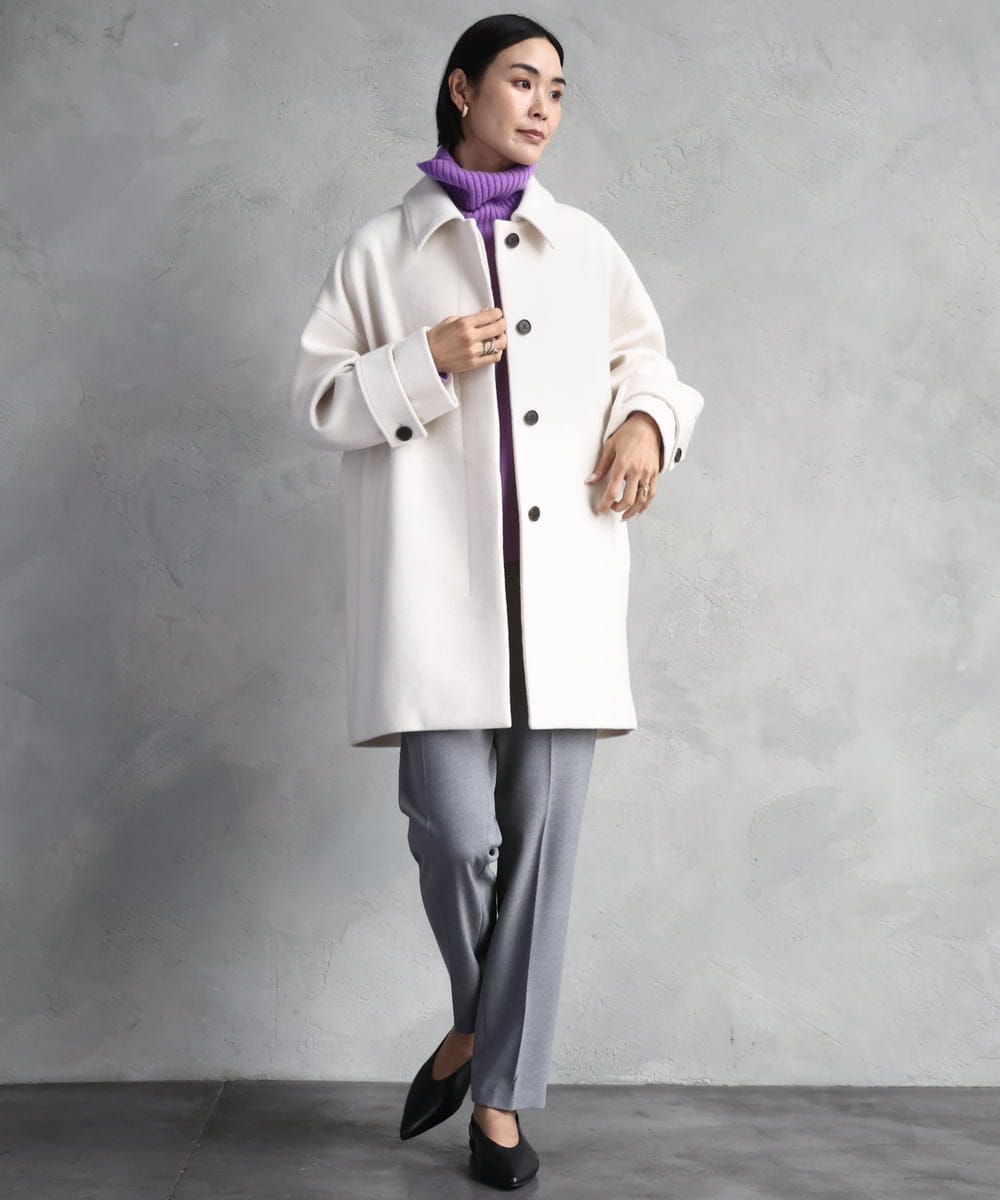 FMFAD28230 MICHEL KLEIN(ミッシェルクラン) ハイネックニット ブルー