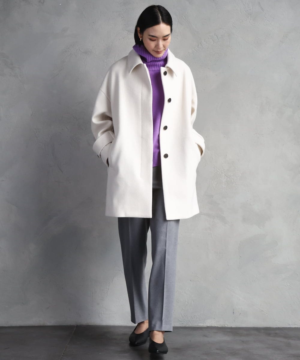 FMFAD28230 MICHEL KLEIN(ミッシェルクラン) ハイネックニット ブルー