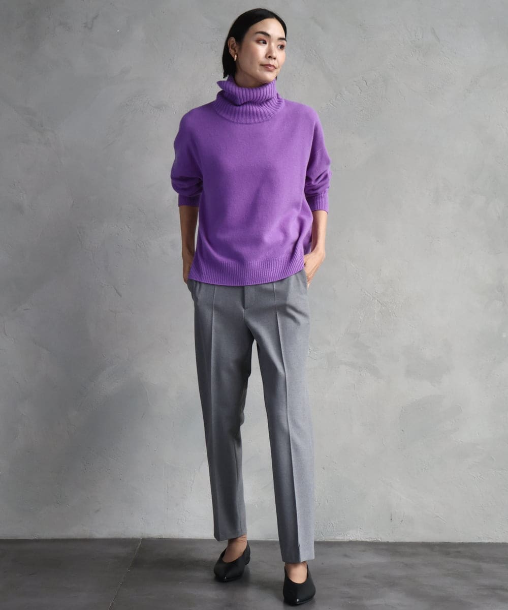 FMFAD28230 MICHEL KLEIN(ミッシェルクラン) ハイネックニット ブルー