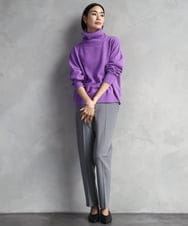 FMFAD28230 MICHEL KLEIN(ミッシェルクラン) ハイネックニット ブルー