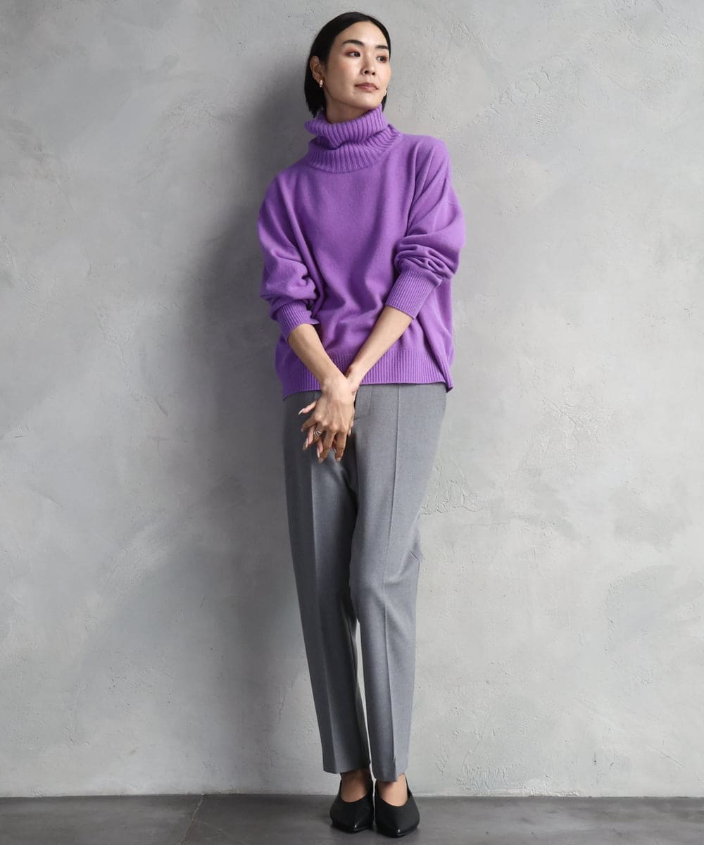 FMFAD28230 MICHEL KLEIN(ミッシェルクラン) ハイネックニット ブルー