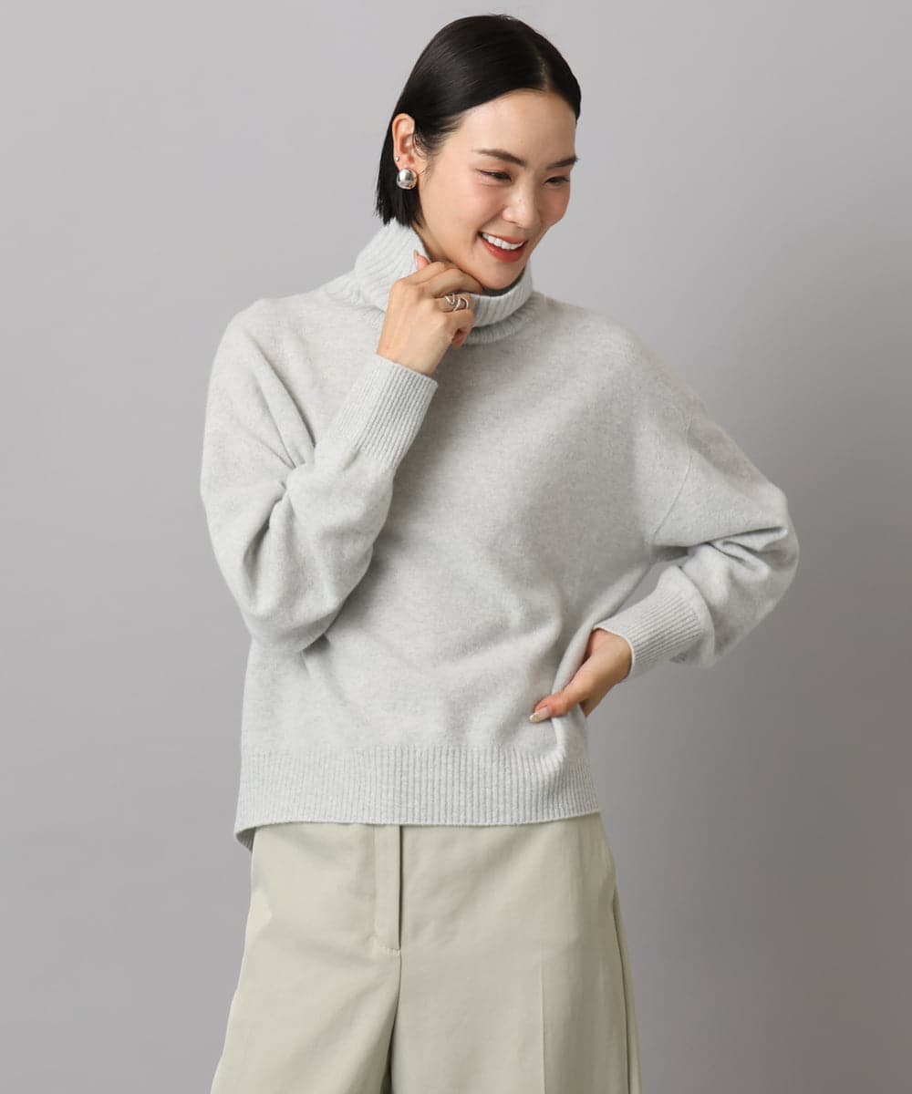 FMFAD28230 MICHEL KLEIN(ミッシェルクラン) ハイネックニット ブルー