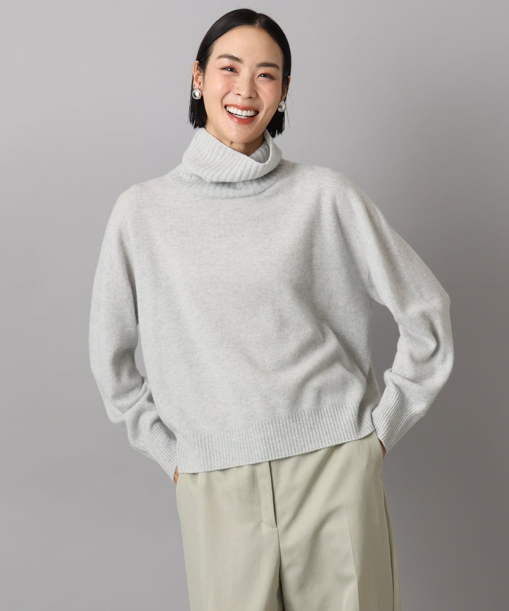 FMFAD28230 MICHEL KLEIN(ミッシェルクラン) ハイネックニット ブルー