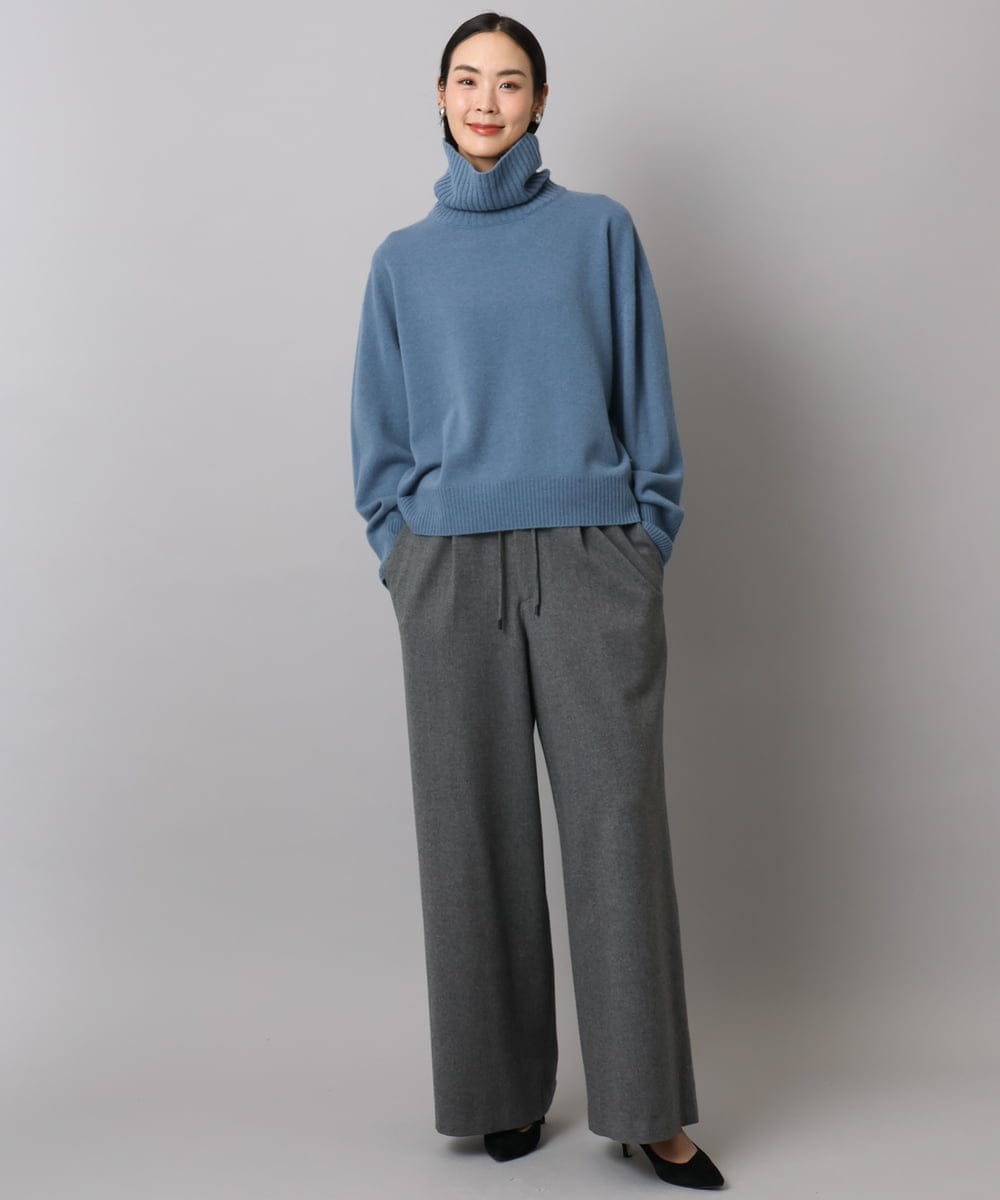FMFAD28230 MICHEL KLEIN(ミッシェルクラン) ハイネックニット ブルー