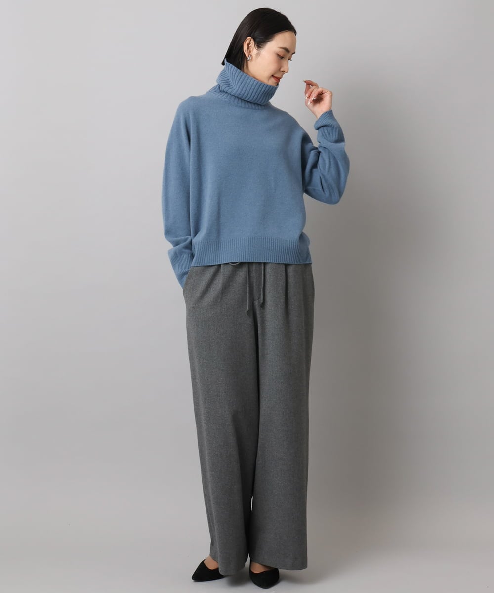 FMFAD28230 MICHEL KLEIN(ミッシェルクラン) ハイネックニット ブルー