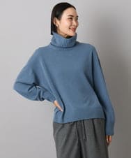 FMFAD28230 MICHEL KLEIN(ミッシェルクラン) ハイネックニット ブルー