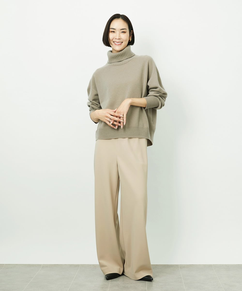 FMFAD28230 MICHEL KLEIN(ミッシェルクラン) ハイネックニット ブルー