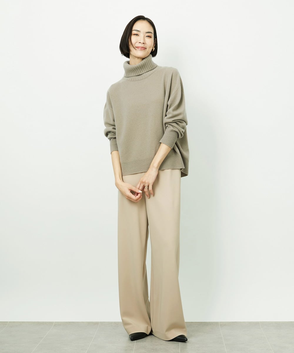 FMFAD28230 MICHEL KLEIN(ミッシェルクラン) ハイネックニット ブルー