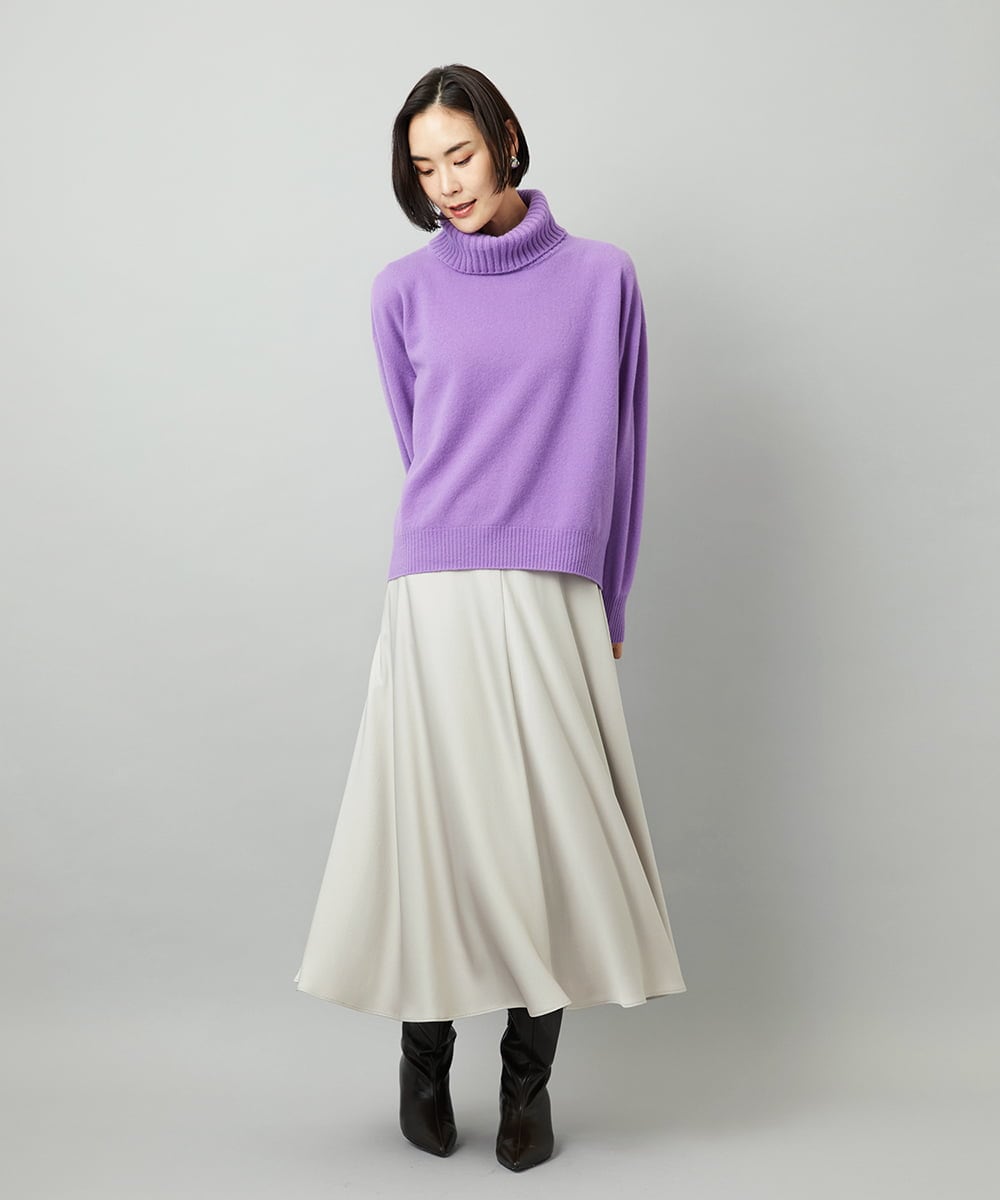 FMFAD28230 MICHEL KLEIN(ミッシェルクラン) ハイネックニット ブルー