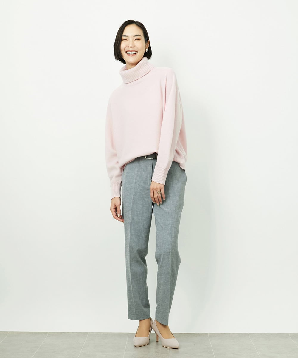 FMFAD28230 MICHEL KLEIN(ミッシェルクラン) ハイネックニット ブルー