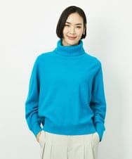 FMFAD28230 MICHEL KLEIN(ミッシェルクラン) ハイネックニット ブルー