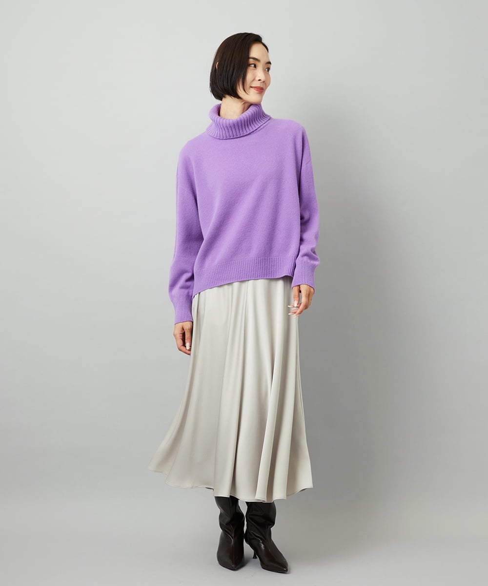 FMFAD28230 MICHEL KLEIN(ミッシェルクラン) ハイネックニット ブルー