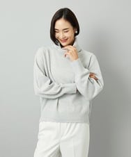 FMFAD28230 MICHEL KLEIN(ミッシェルクラン) ハイネックニット ライトグレー
