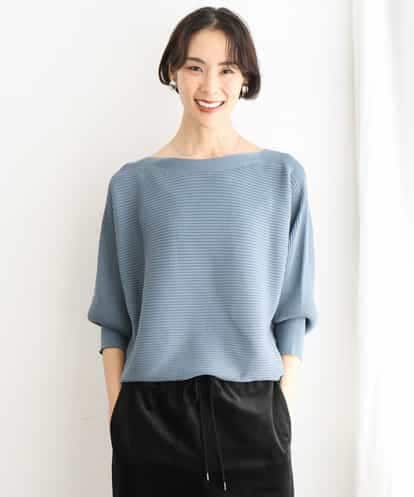 FMFAG17190 MICHEL KLEIN [定番人気]ホールガーメント(R)ドルマンスリーブニット(7分袖)