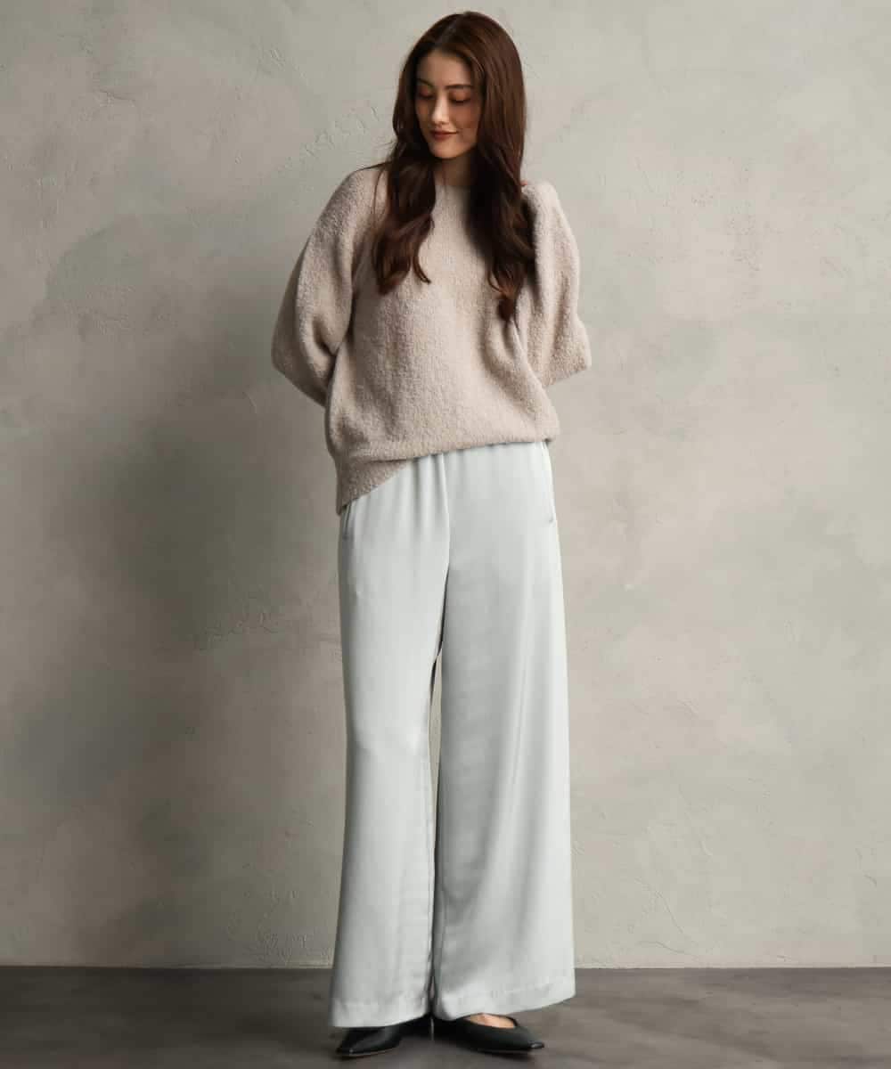 FMFAG51240 MICHEL KLEIN(ミッシェルクラン) アルパカブークレニット ベージュ