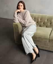 FMFAG51240 MICHEL KLEIN(ミッシェルクラン) アルパカブークレニット ベージュ