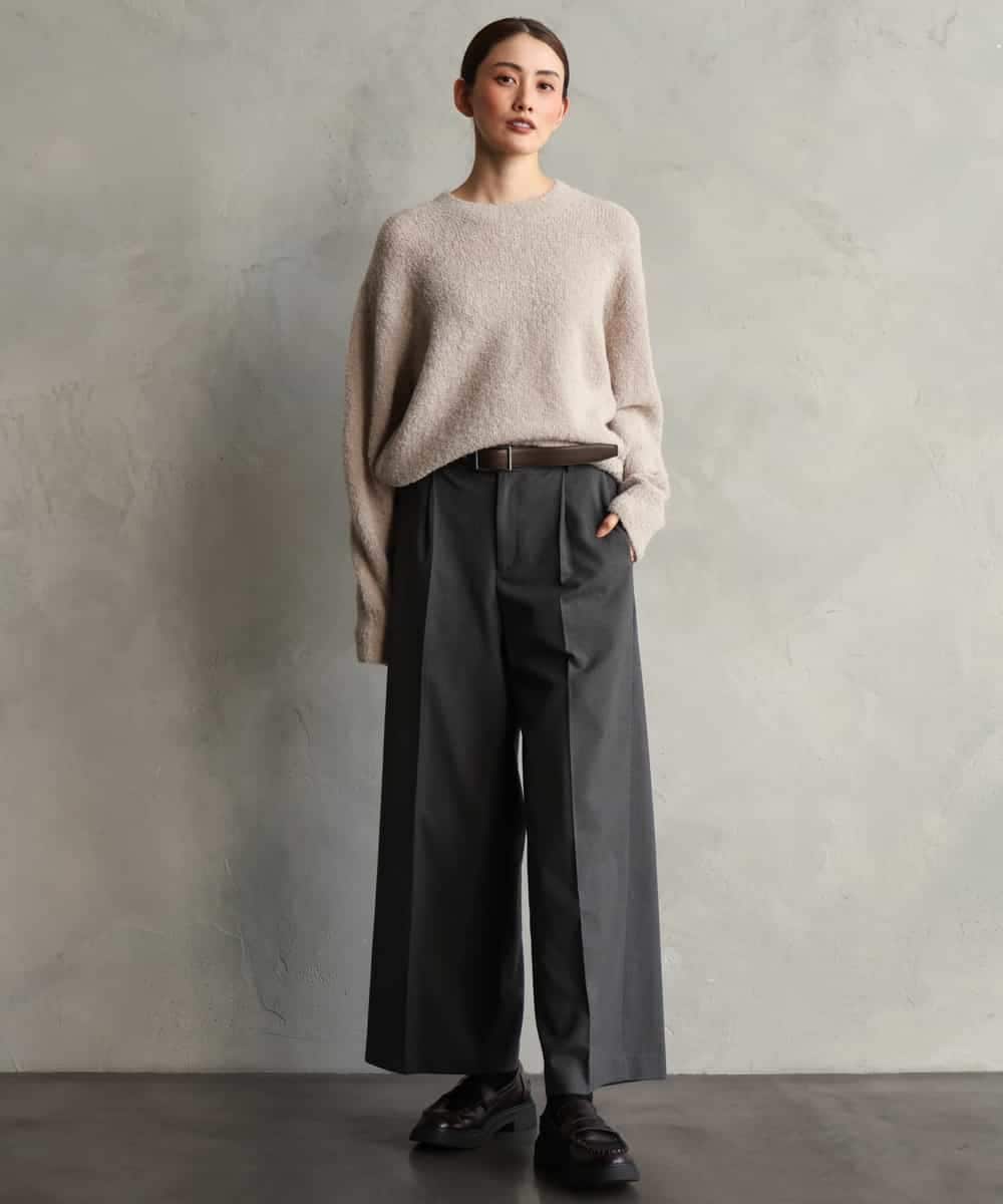 FMFAG51240 MICHEL KLEIN(ミッシェルクラン) アルパカブークレニット ベージュ