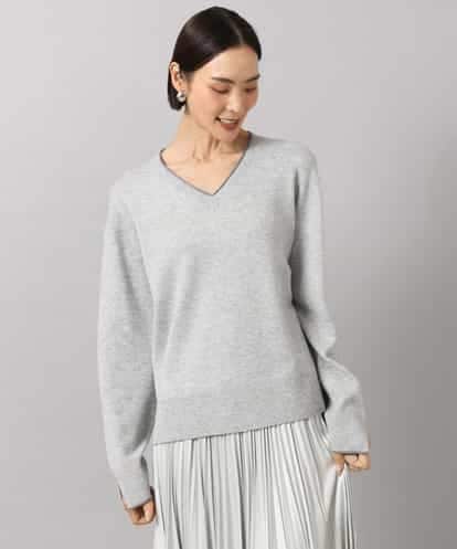 FMFAG52210 MICHEL KLEIN バイカラーVネックニット