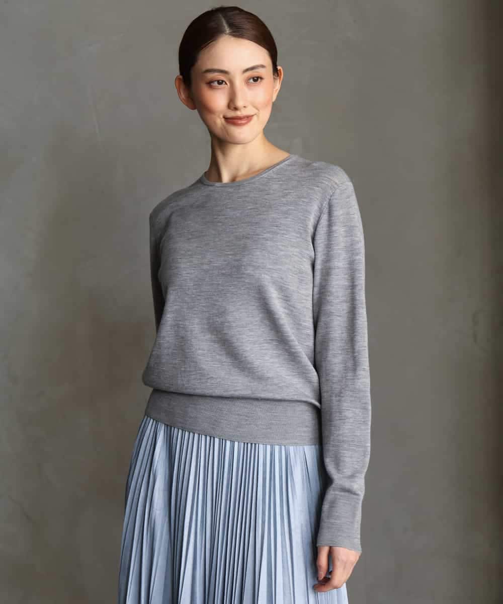 FMFAG55220 MICHEL KLEIN(ミッシェルクラン) [アンサンブル対応]クルーネックニット ラベンダー