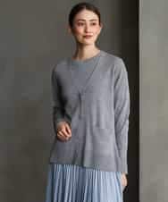 FMFAG55220 MICHEL KLEIN(ミッシェルクラン) [アンサンブル対応]クルーネックニット ラベンダー