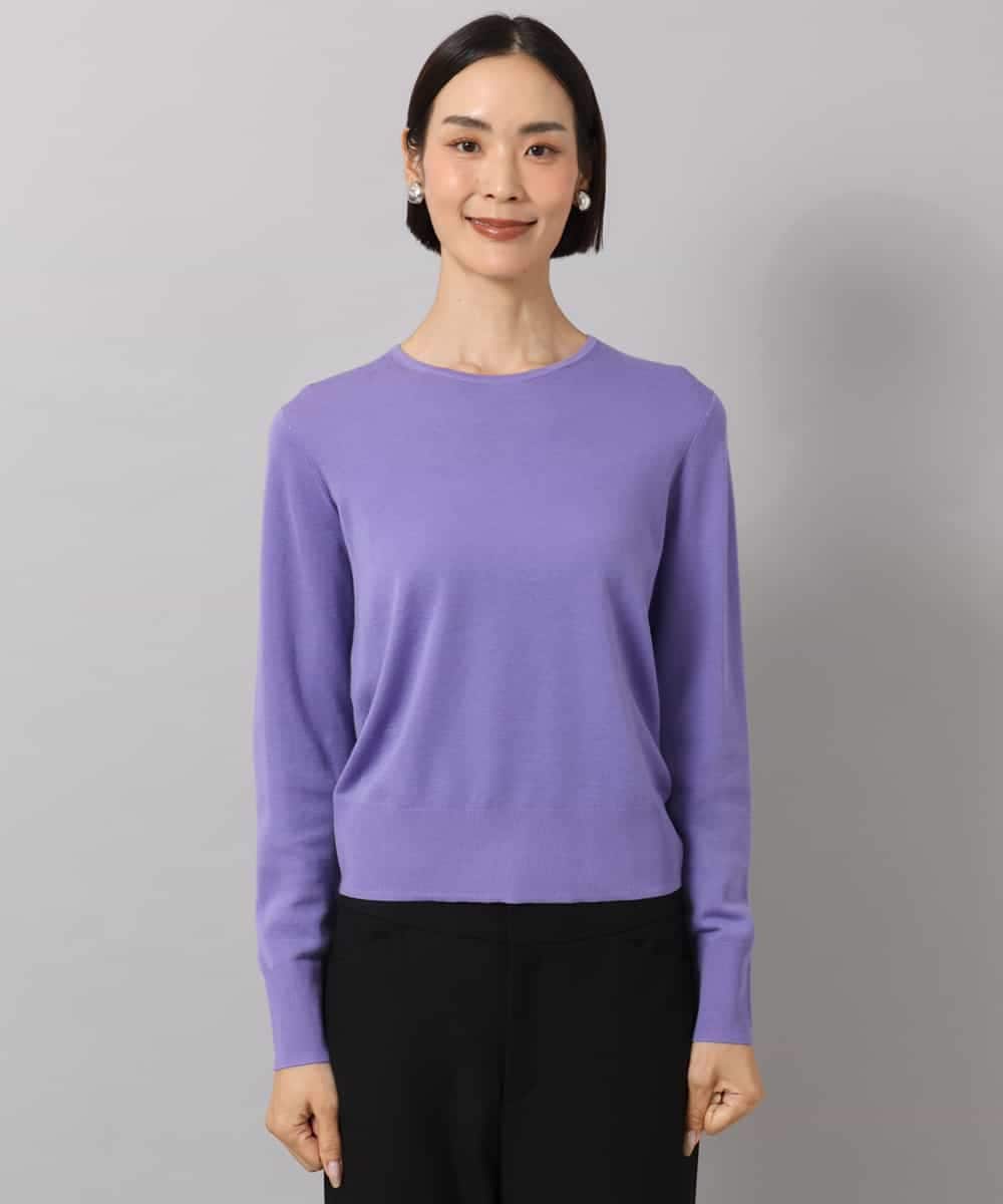 FMFAG55220 MICHEL KLEIN(ミッシェルクラン) [アンサンブル対応]クルーネックニット ラベンダー