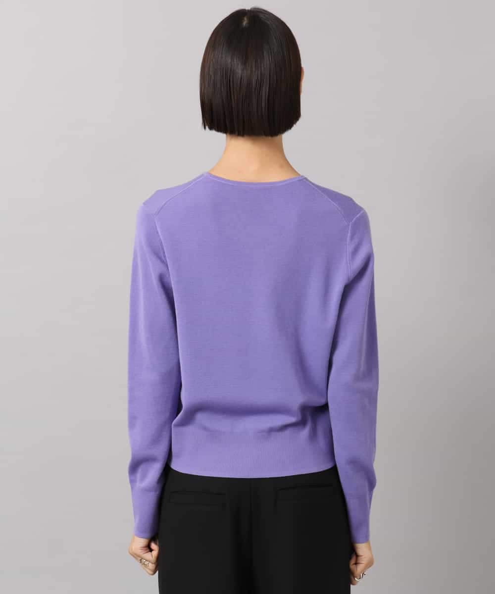 FMFAG55220 MICHEL KLEIN(ミッシェルクラン) [アンサンブル対応]クルーネックニット ラベンダー