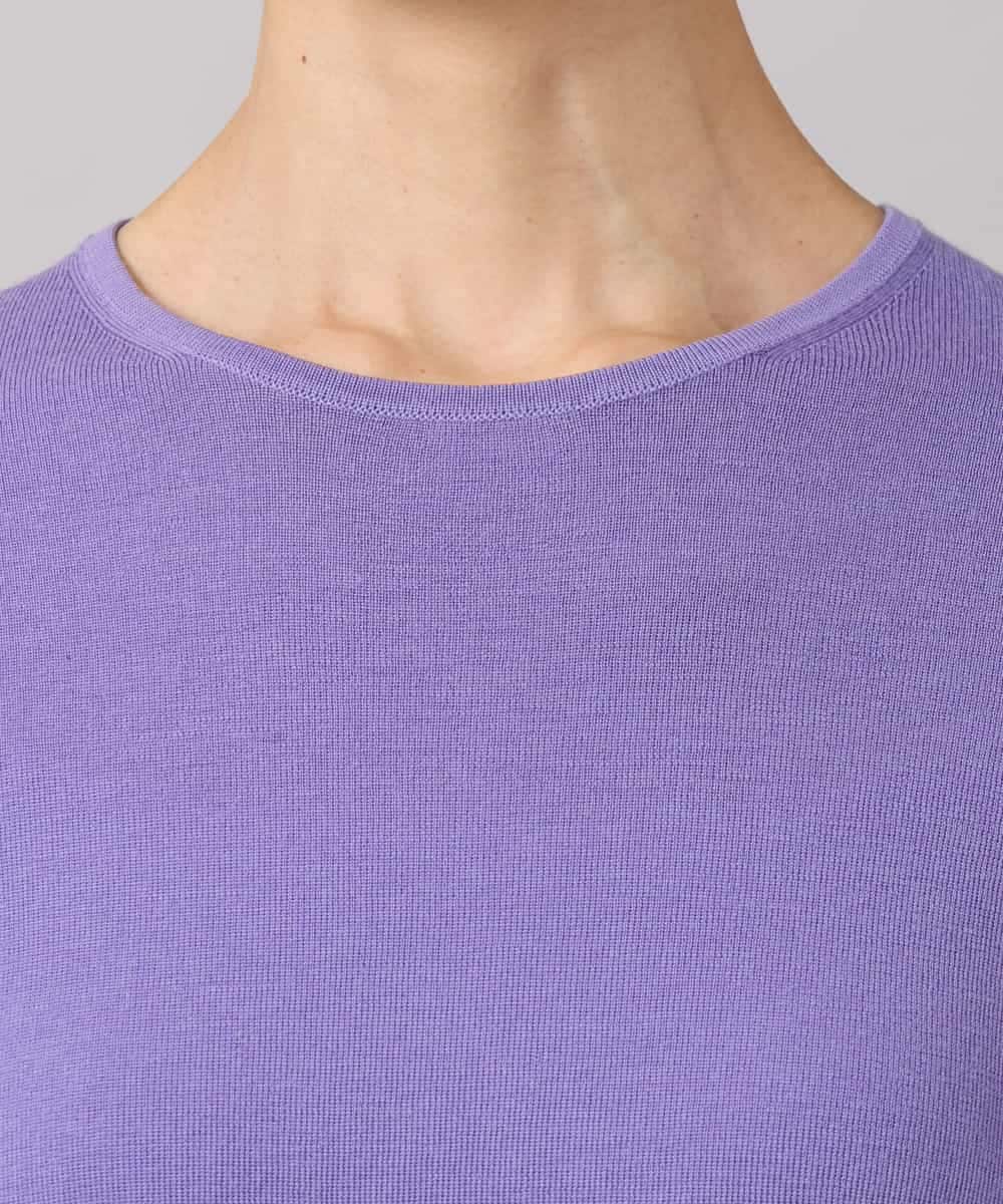 FMFAG55220 MICHEL KLEIN(ミッシェルクラン) [アンサンブル対応]クルーネックニット ラベンダー
