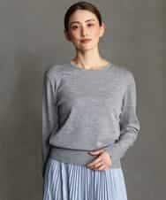 FMFAG55220 MICHEL KLEIN(ミッシェルクラン) [アンサンブル対応]クルーネックニット グレー