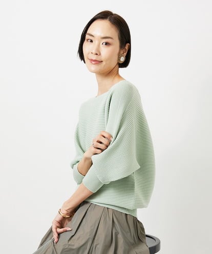 FMFDD17190 MICHEL KLEIN [定番人気]ホールガーメント(R)ドルマンスリーブニット