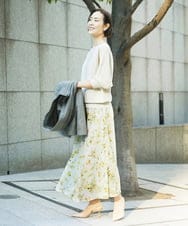 FMFDD17190 MICHEL KLEIN(ミッシェルクラン) [定番人気]ホールガーメント(R)ドルマンスリーブニット アイボリー