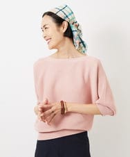 FMFDD17190 MICHEL KLEIN(ミッシェルクラン) [定番人気]ホールガーメント(R)ドルマンスリーブニット アイボリー