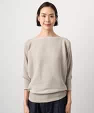FMFDD17190 MICHEL KLEIN(ミッシェルクラン) [定番人気]ホールガーメント(R)ドルマンスリーブニット ライトイエロー