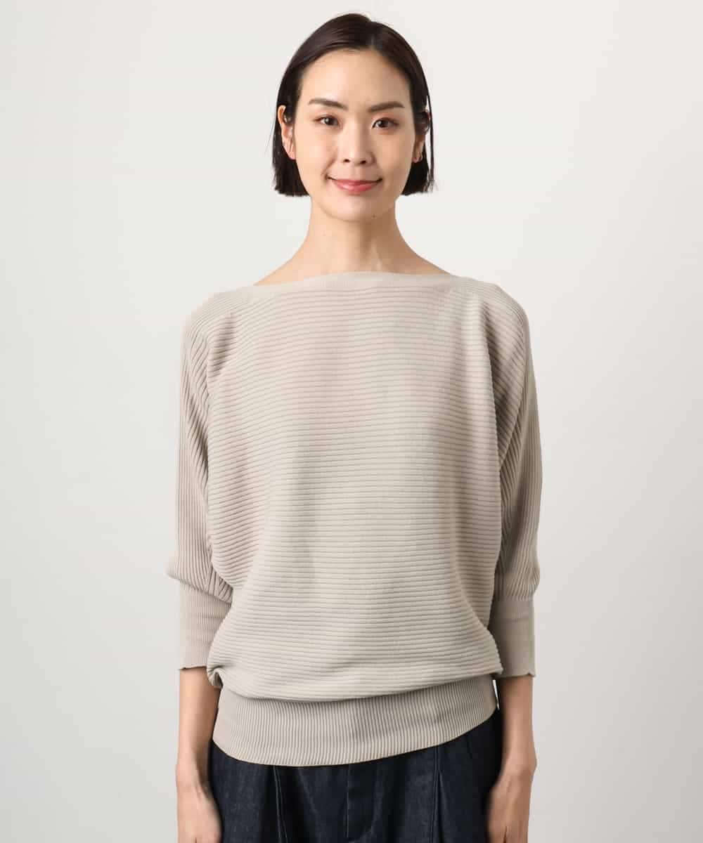 FMFDD17190 MICHEL KLEIN(ミッシェルクラン) [定番人気]ホールガーメント(R)ドルマンスリーブニット ライトイエロー