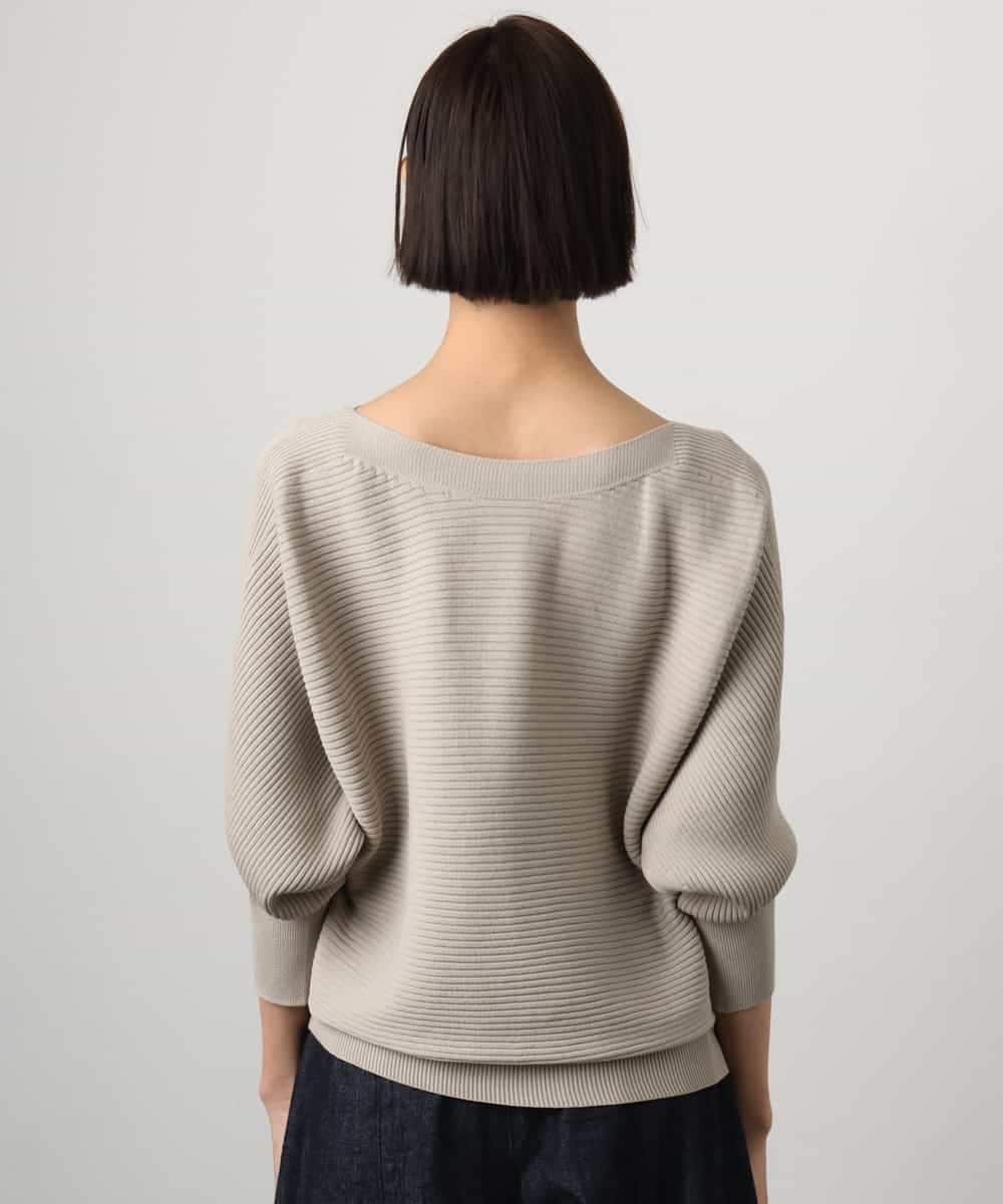 FMFDD17190 MICHEL KLEIN(ミッシェルクラン) [定番人気]ホールガーメント(R)ドルマンスリーブニット ライトイエロー