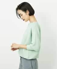 FMFDD17190 MICHEL KLEIN(ミッシェルクラン) [定番人気]ホールガーメント(R)ドルマンスリーブニット グリーン