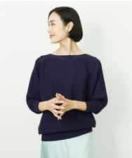 FMFDD17190 MICHEL KLEIN(ミッシェルクラン) [定番人気]ホールガーメント(R)ドルマンスリーブニット ネイビー