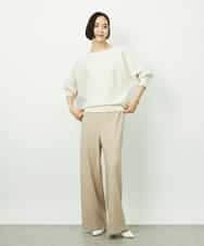 FMFDD17190 MICHEL KLEIN(ミッシェルクラン) [定番人気]ホールガーメント(R)ドルマンスリーブニット アイボリー
