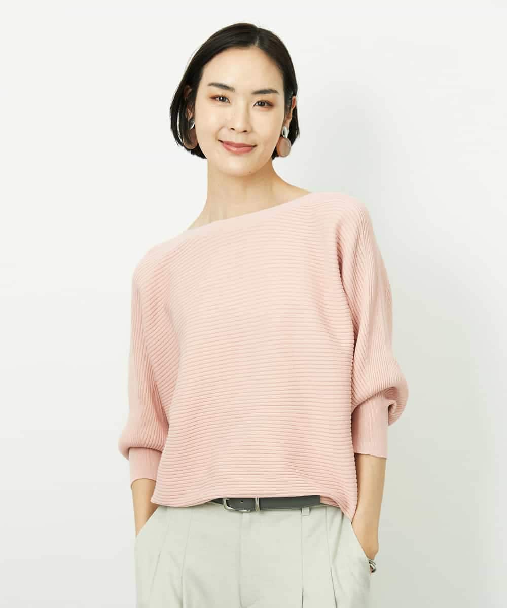 FMFDD17190 MICHEL KLEIN(ミッシェルクラン) [定番人気]ホールガーメント(R)ドルマンスリーブニット アイボリー