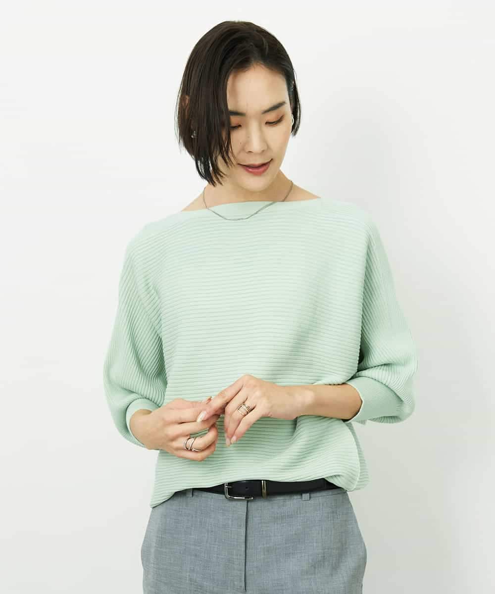 FMFDD17190 MICHEL KLEIN(ミッシェルクラン) [定番人気]ホールガーメント(R)ドルマンスリーブニット アイボリー