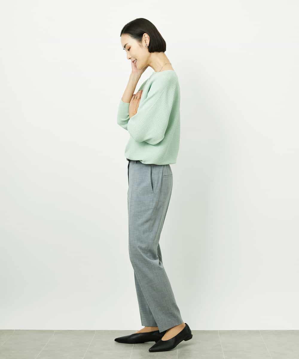 FMFDD17190 MICHEL KLEIN(ミッシェルクラン) [定番人気]ホールガーメント(R)ドルマンスリーブニット アイボリー