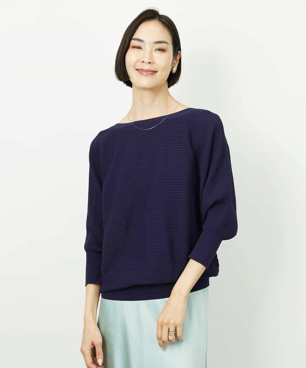 FMFDD17190 MICHEL KLEIN(ミッシェルクラン) [定番人気]ホールガーメント(R)ドルマンスリーブニット アイボリー