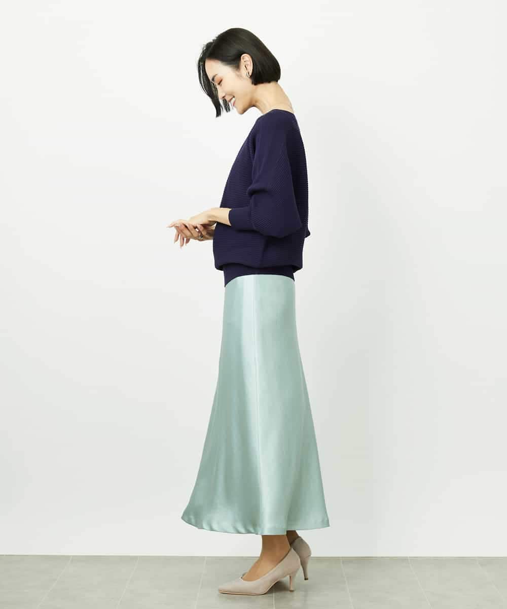 FMFDD17190 MICHEL KLEIN(ミッシェルクラン) [定番人気]ホールガーメント(R)ドルマンスリーブニット アイボリー