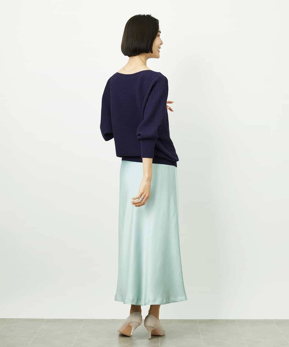 FMFDD17190 MICHEL KLEIN(ミッシェルクラン) [定番人気]ホールガーメント(R)ドルマンスリーブニット アイボリー