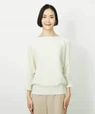 FMFDD17190 MICHEL KLEIN(ミッシェルクラン) [定番人気]ホールガーメント(R)ドルマンスリーブニット アイボリー