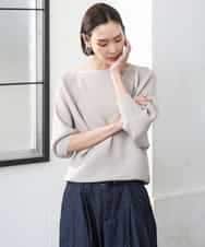 FMFDD17190 MICHEL KLEIN(ミッシェルクラン) [定番人気]ホールガーメント(R)ドルマンスリーブニット ベージュ